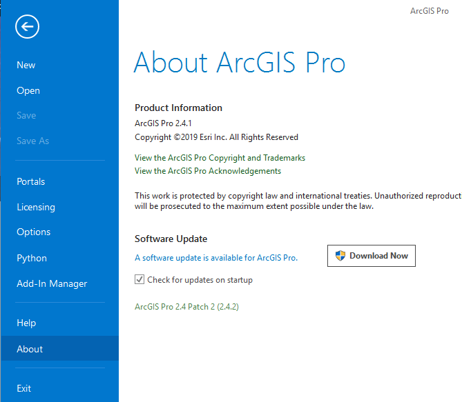 ArcGIS Pro 2.4.2